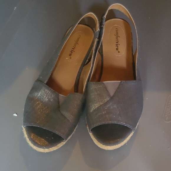 Comfortview Blue Espadrille Flats - Picture 1 of 2